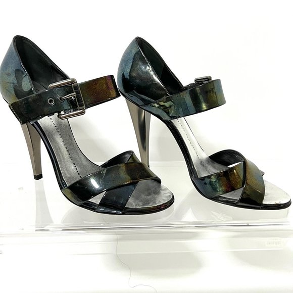 GIUSEPPE ZANOTTI, HOLOGRAPHIC/METALLIC HEELS - Picture 1 of 9
